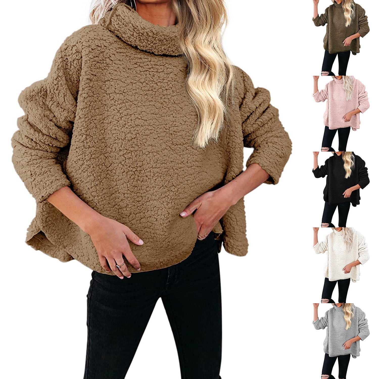 Casual Oversized Fleece Pullover