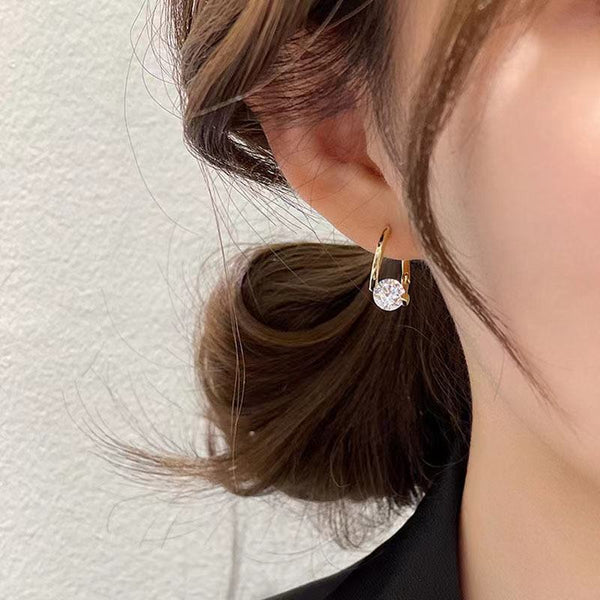 Diamond Round Stud Earrings