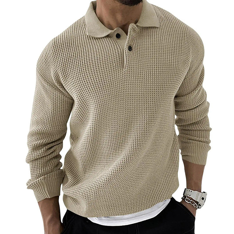 Men's Lapel Knitted Sweater