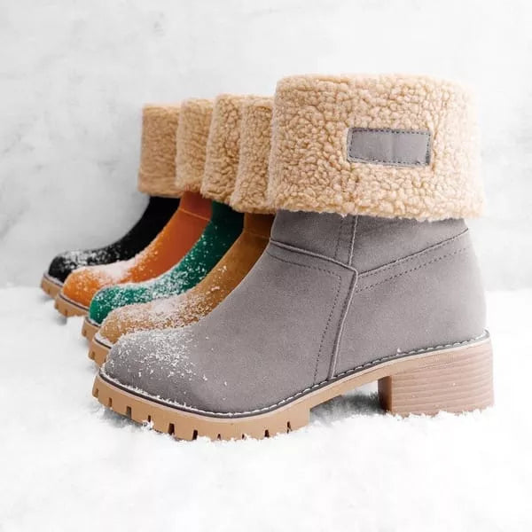 Women's Plush Warm Mid Calf Ankle Boots