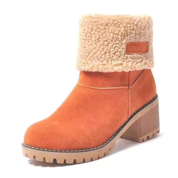 Women's Plush Warm Mid Calf Ankle Boots