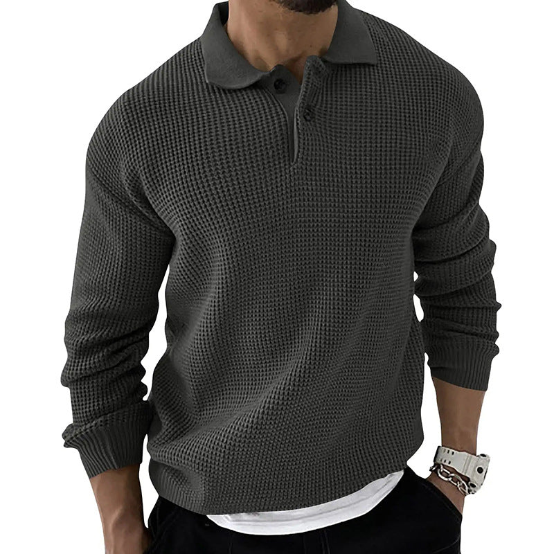 Men's Lapel Knitted Sweater