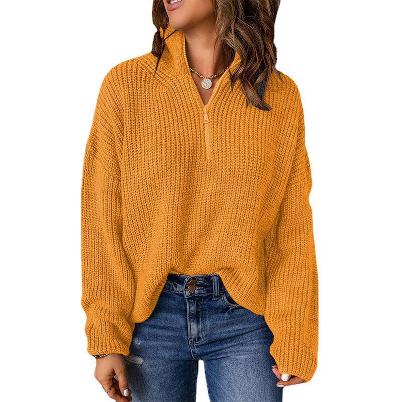 Ladies Turtleneck Pullover Knitted Sweater