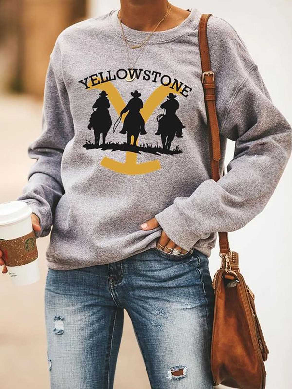 Yellowstone Printed Casual Sweatshirt
