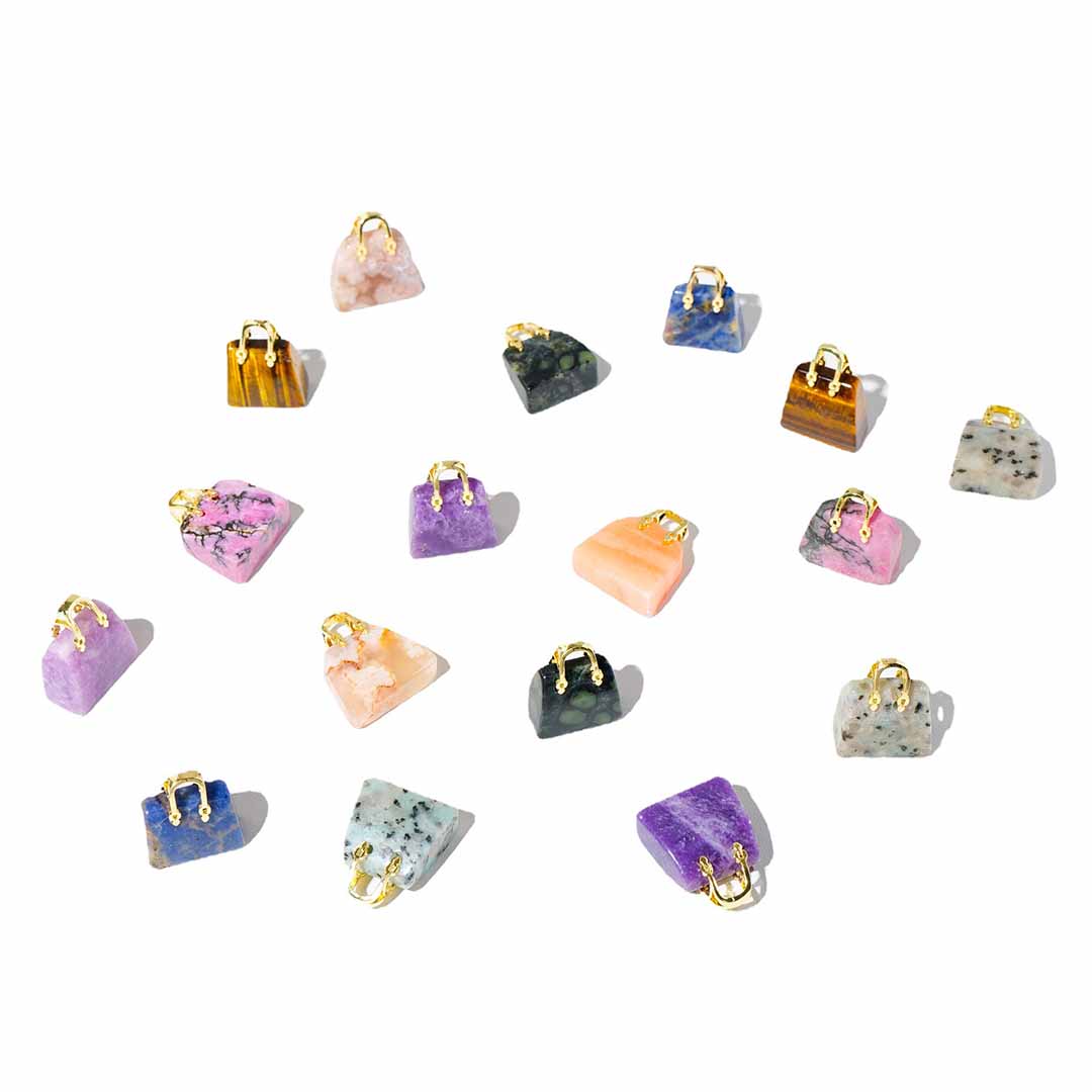 Handbag-Shaped Crystal Stone