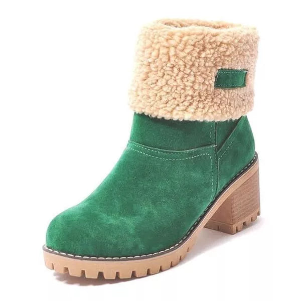 Women's Plush Warm Mid Calf Ankle Boots