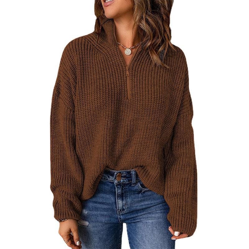 Ladies Turtleneck Pullover Knitted Sweater