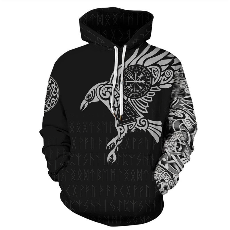 Helm Of Awe Symbol - Viking 3D All Over Printed Hoodie