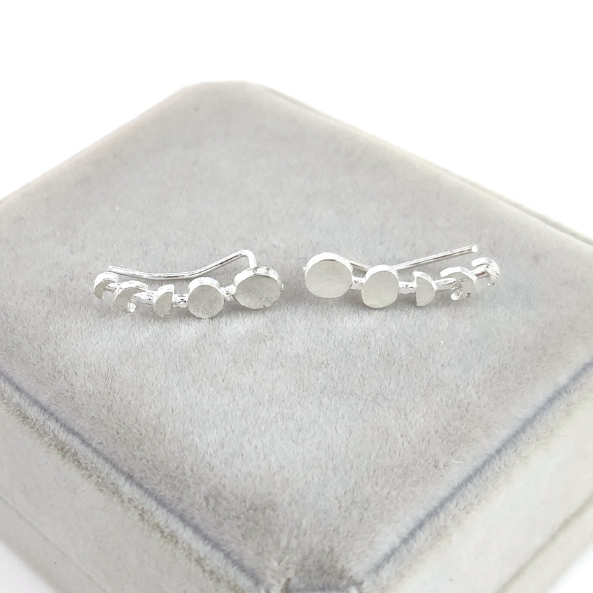 Lunar Phases Sterling Silver Earrings