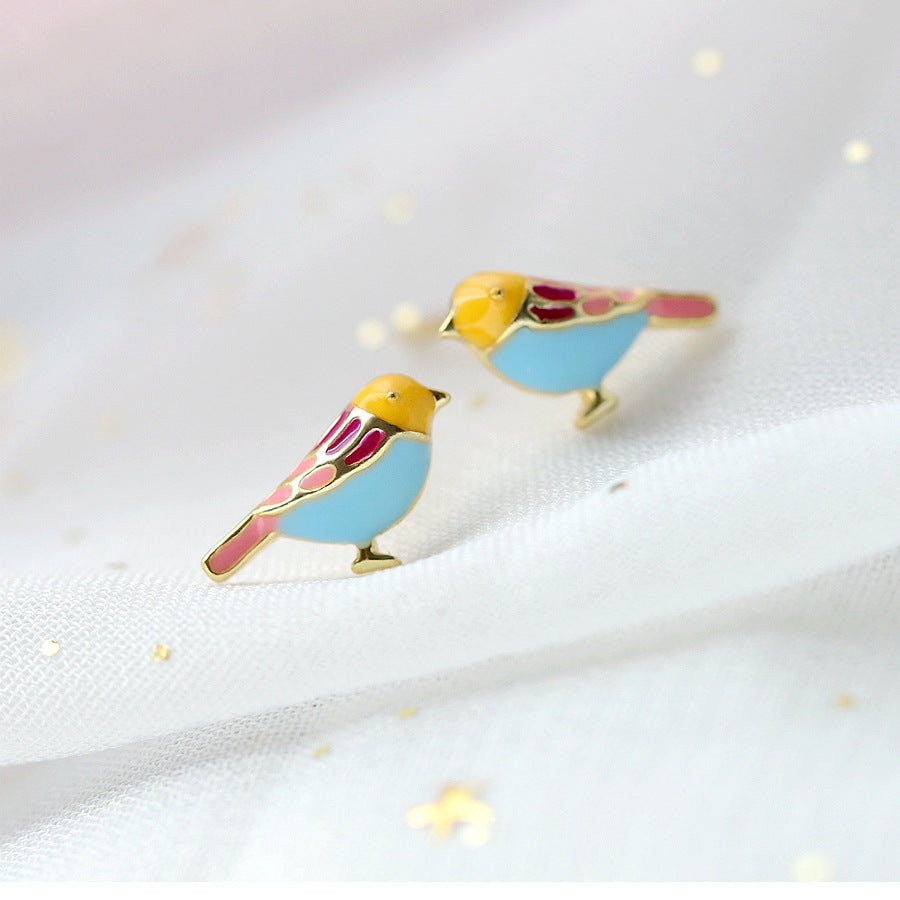 Tiny Bird Earrings