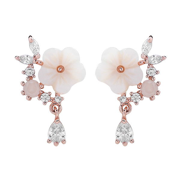 Flower studs earrings