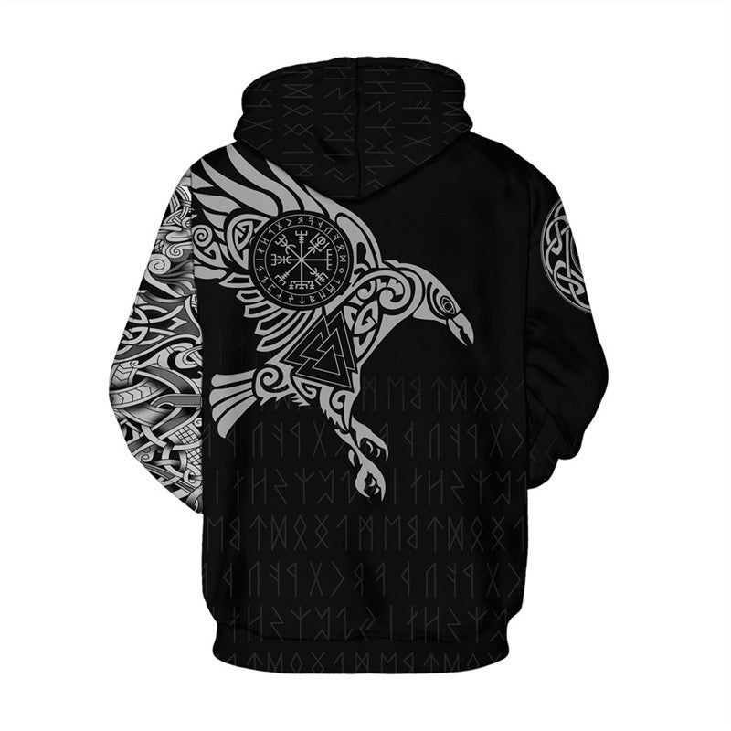 Helm Of Awe Symbol - Viking 3D All Over Printed Hoodie