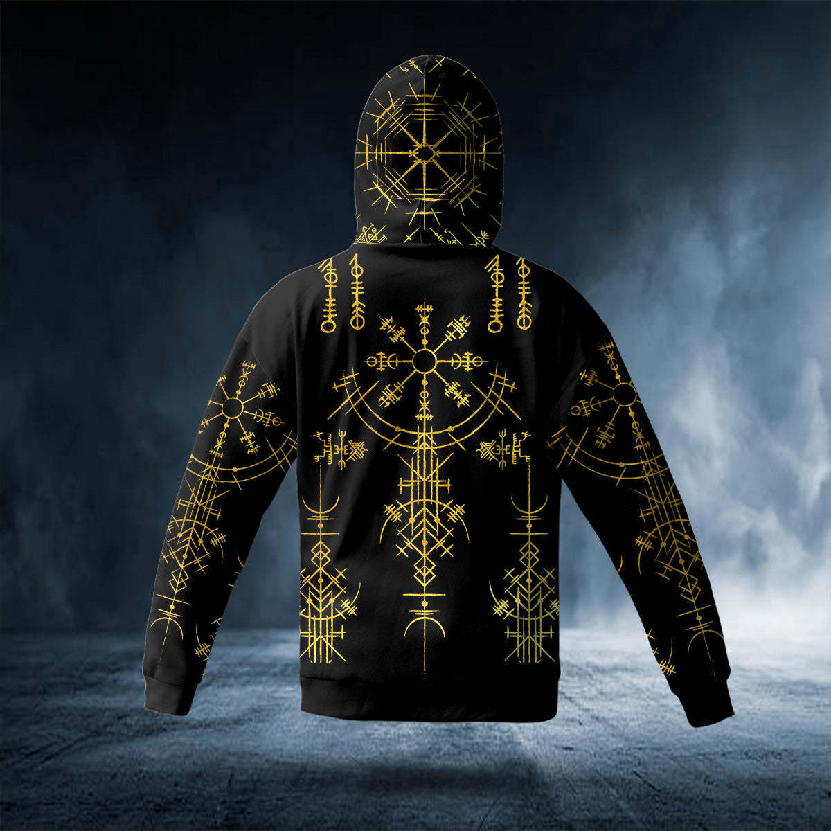 Helm Of Awe Symbol - Viking 3D All Over Printed Hoodie