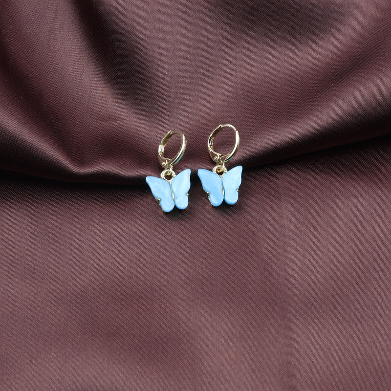 Silver plated butterfly earrings