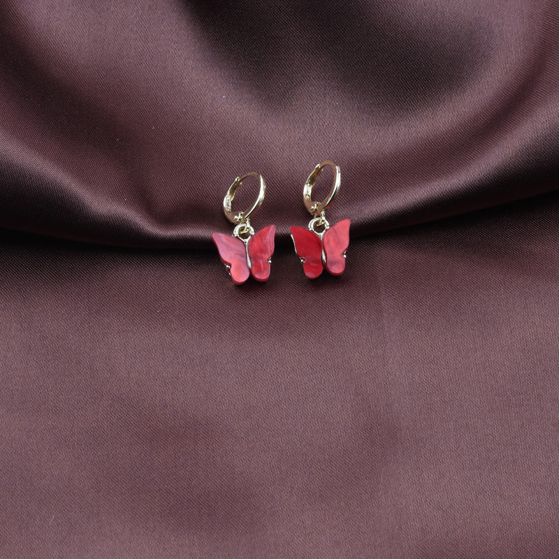 Silver plated butterfly earrings