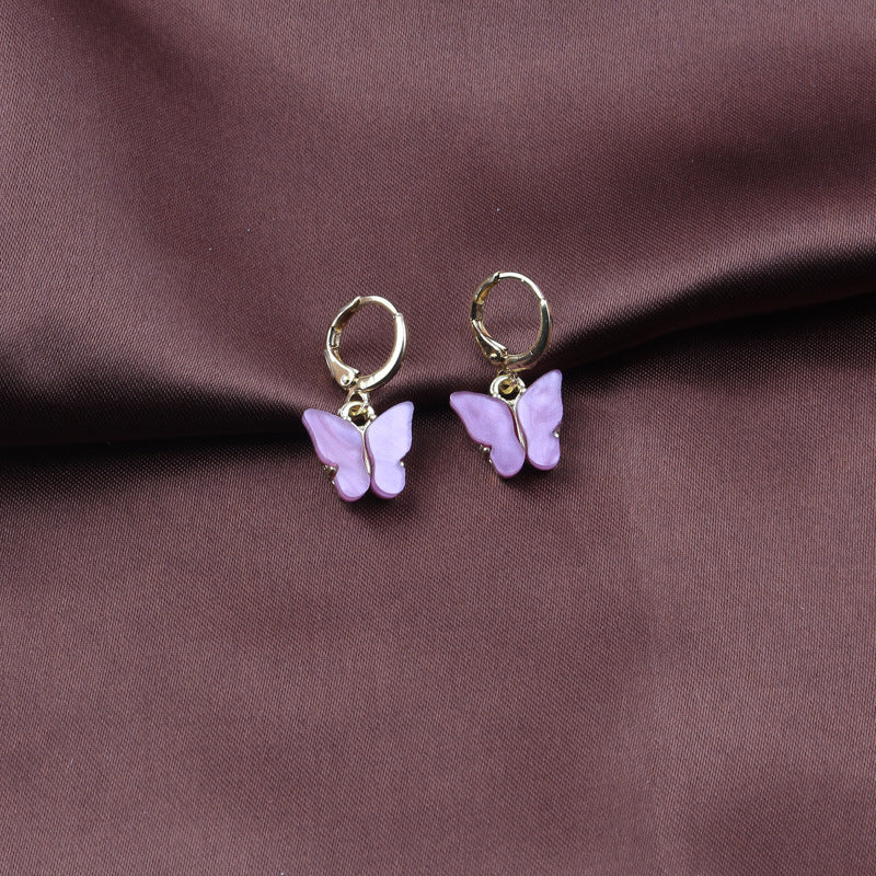 Silver plated butterfly earrings