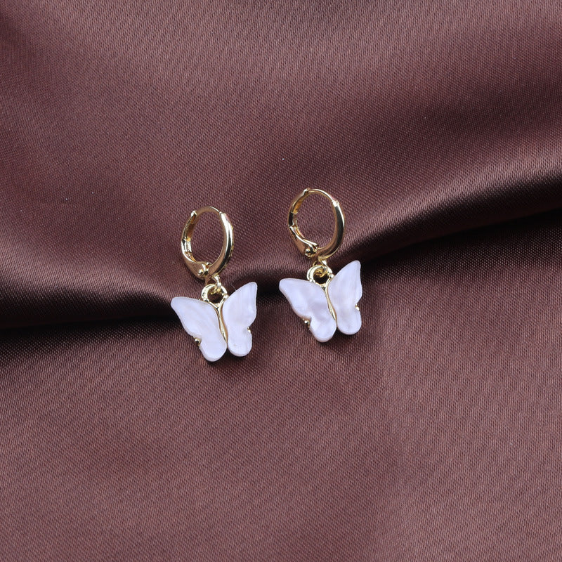 Silver plated butterfly earrings