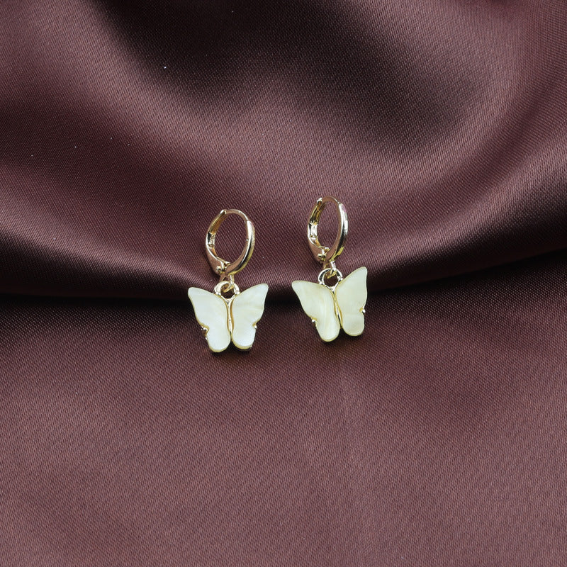 Silver plated butterfly earrings