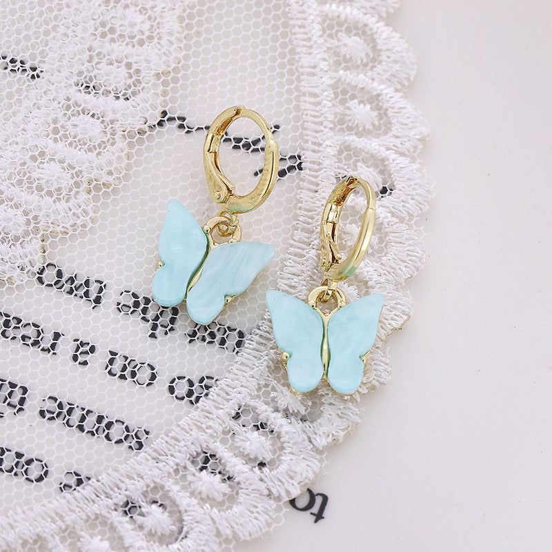 Silver plated butterfly earrings