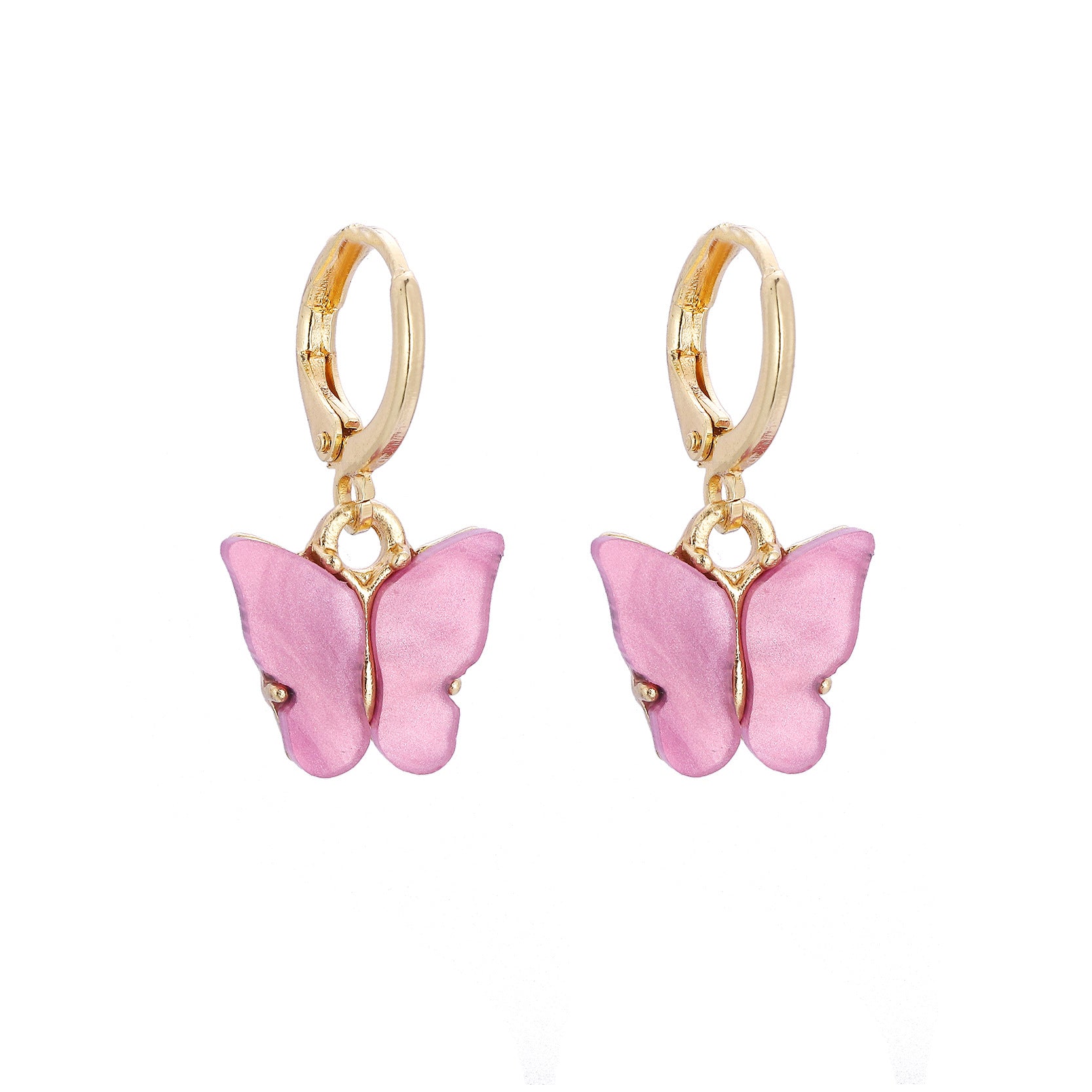 Silver plated butterfly earrings