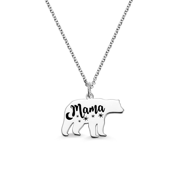 Personalized Mama Bear Necklace for Mom