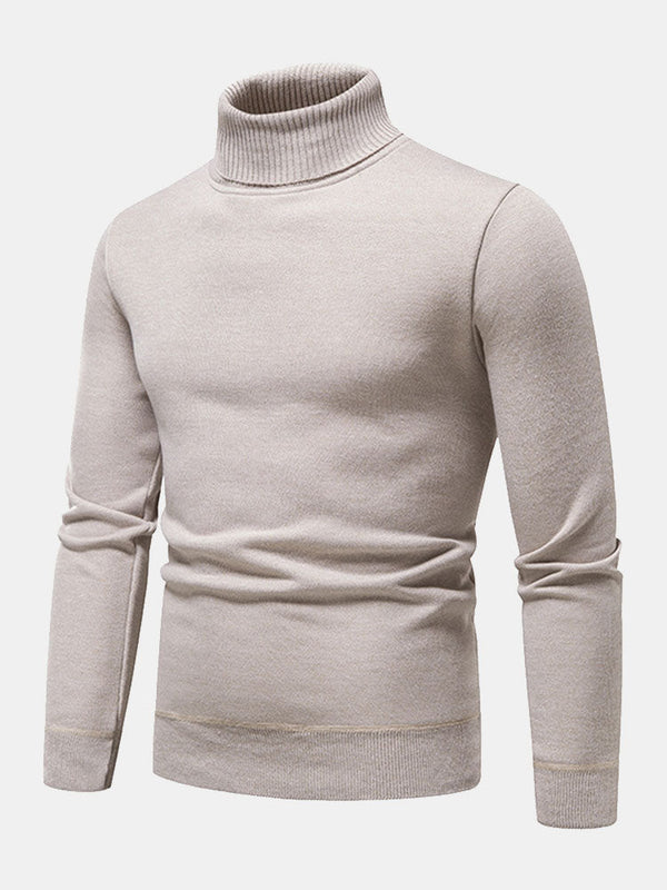 Faux Fur Lined Turtleneck Sweater