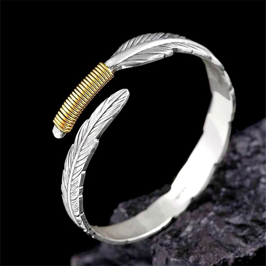 Feather cuff bracelet