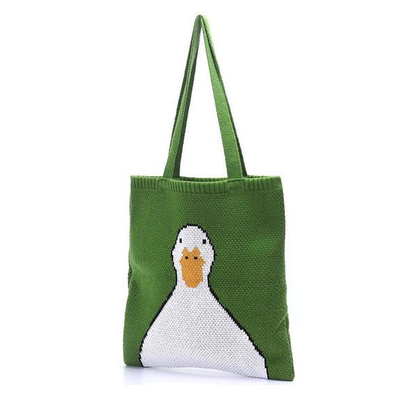 Cute Knitted Animal Tote Bag