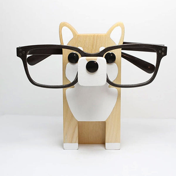 Shiba Inu Glasses Handmade Holder Art Gift