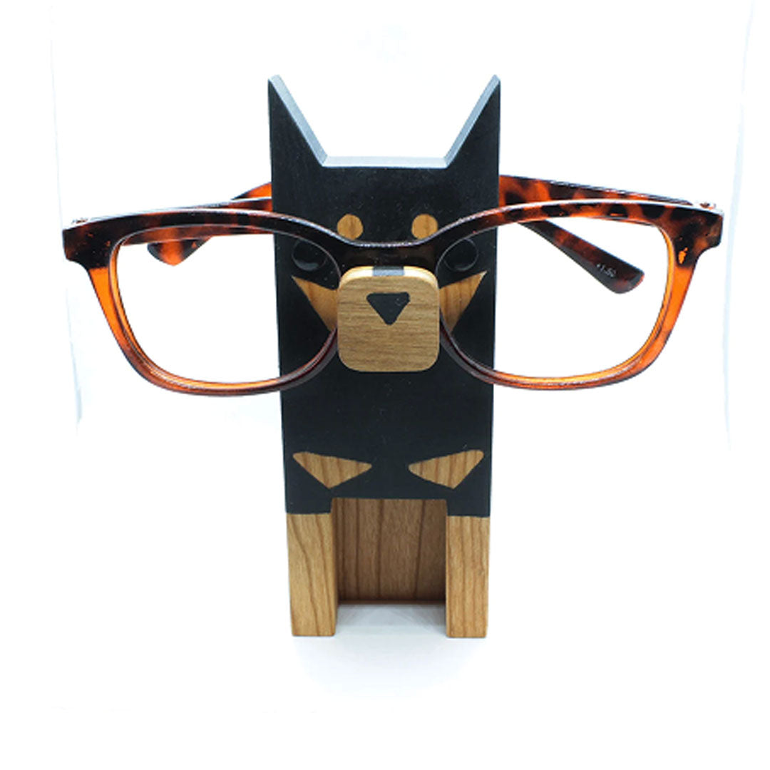 Doberman Pinscher Glasses Handmade Holder Art Gift