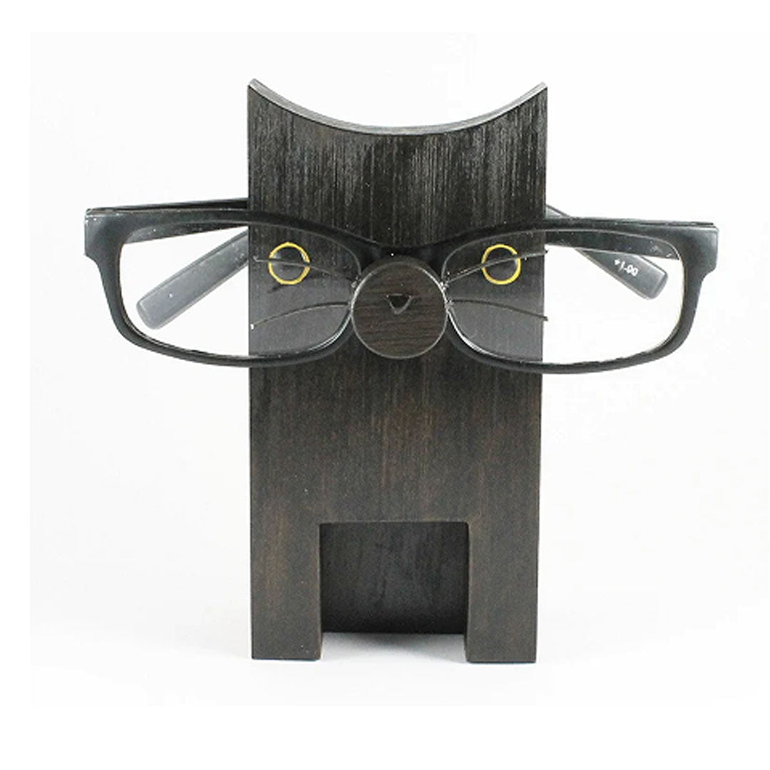 Black Cat Glasses Handmade Holder Art Gift