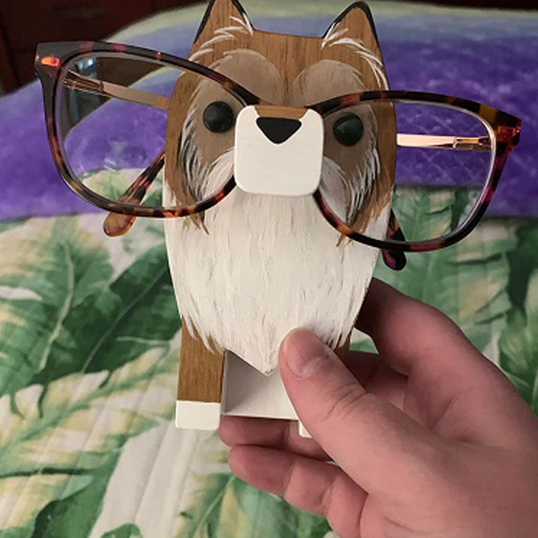 Collie Dog Glasses Handmade Holder Art Gift