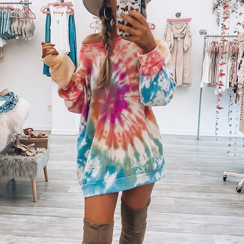 Women's Tie-Dye Long Sleeve Tops