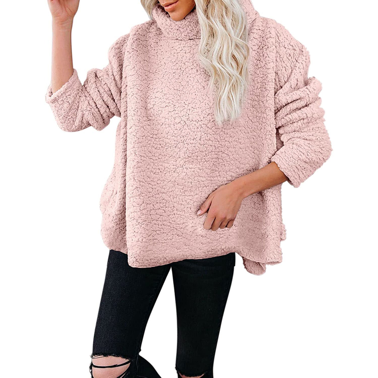 Casual Oversized Fleece Pullover