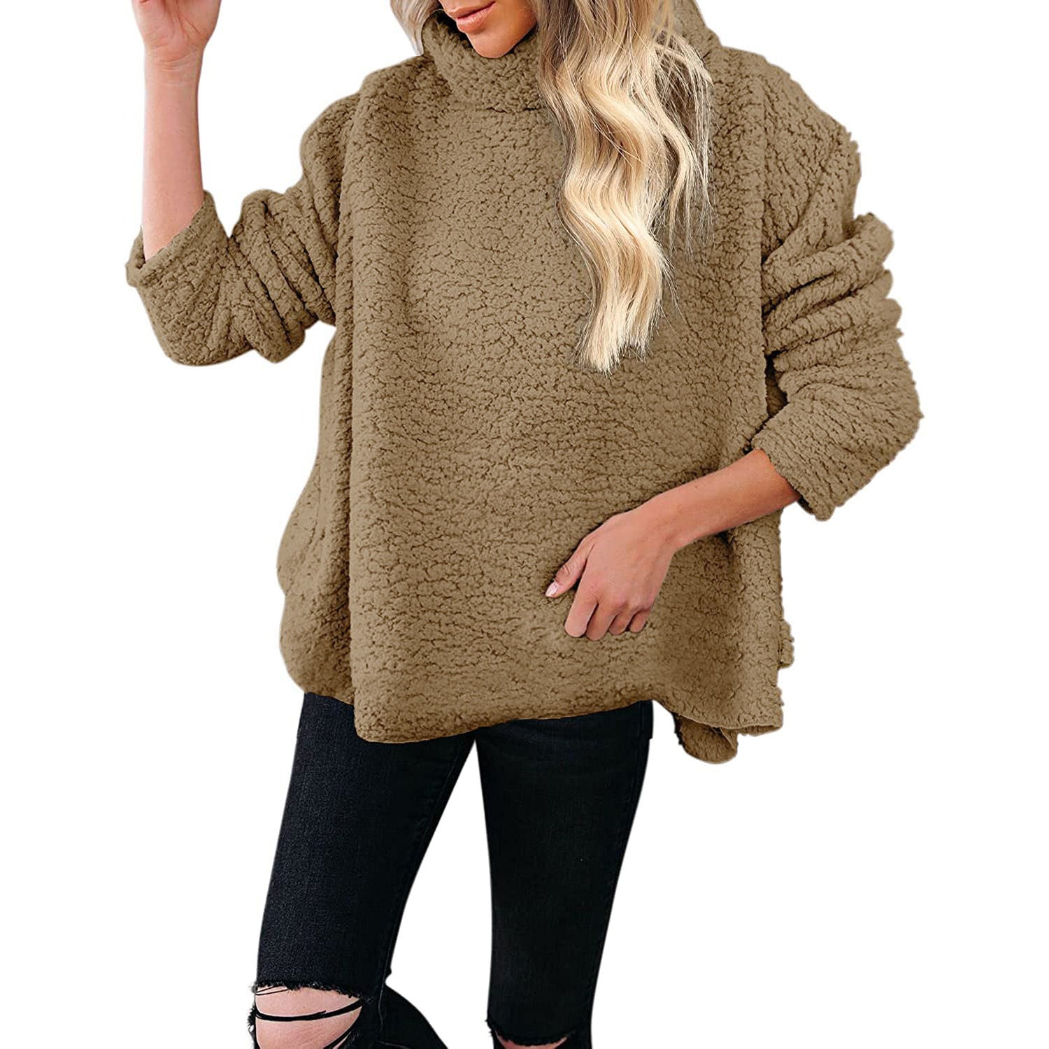 Casual Oversized Fleece Pullover