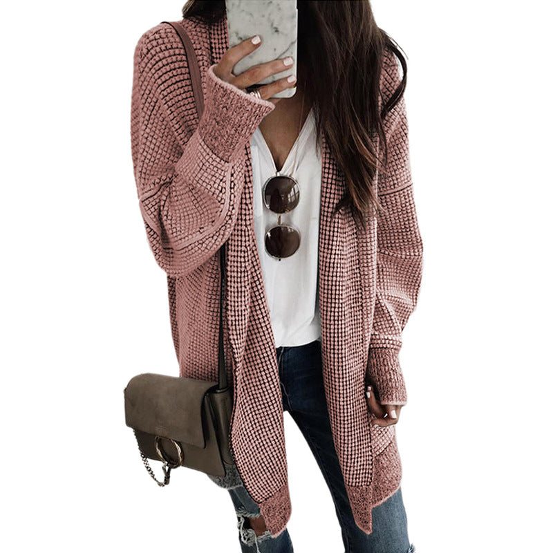 Heathered Open Front Longline Cardigan