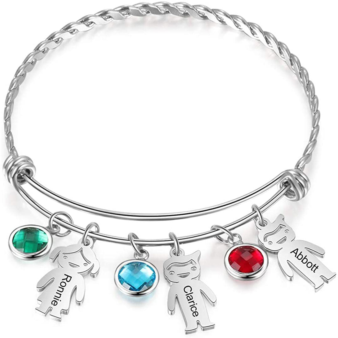 Personalized Kids Birthstones Bracelet