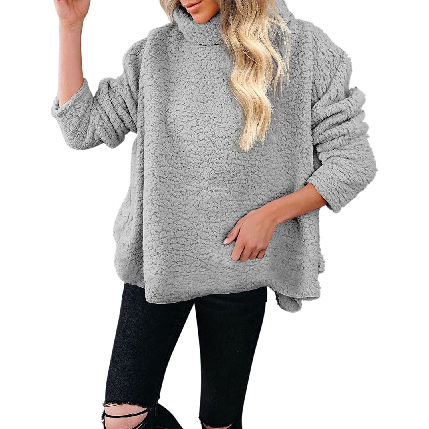 Casual Oversized Fleece Pullover