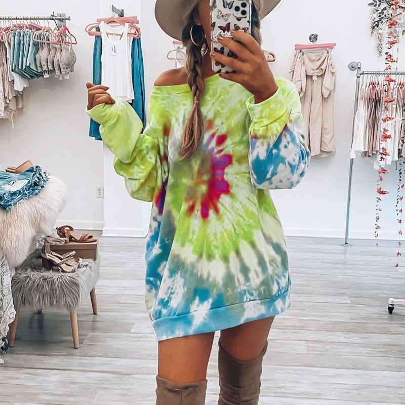 Women's Tie-Dye Long Sleeve Tops