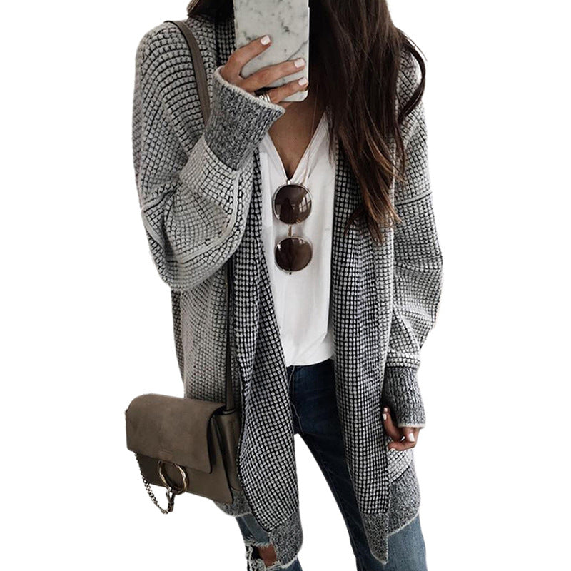 Heathered Open Front Longline Cardigan