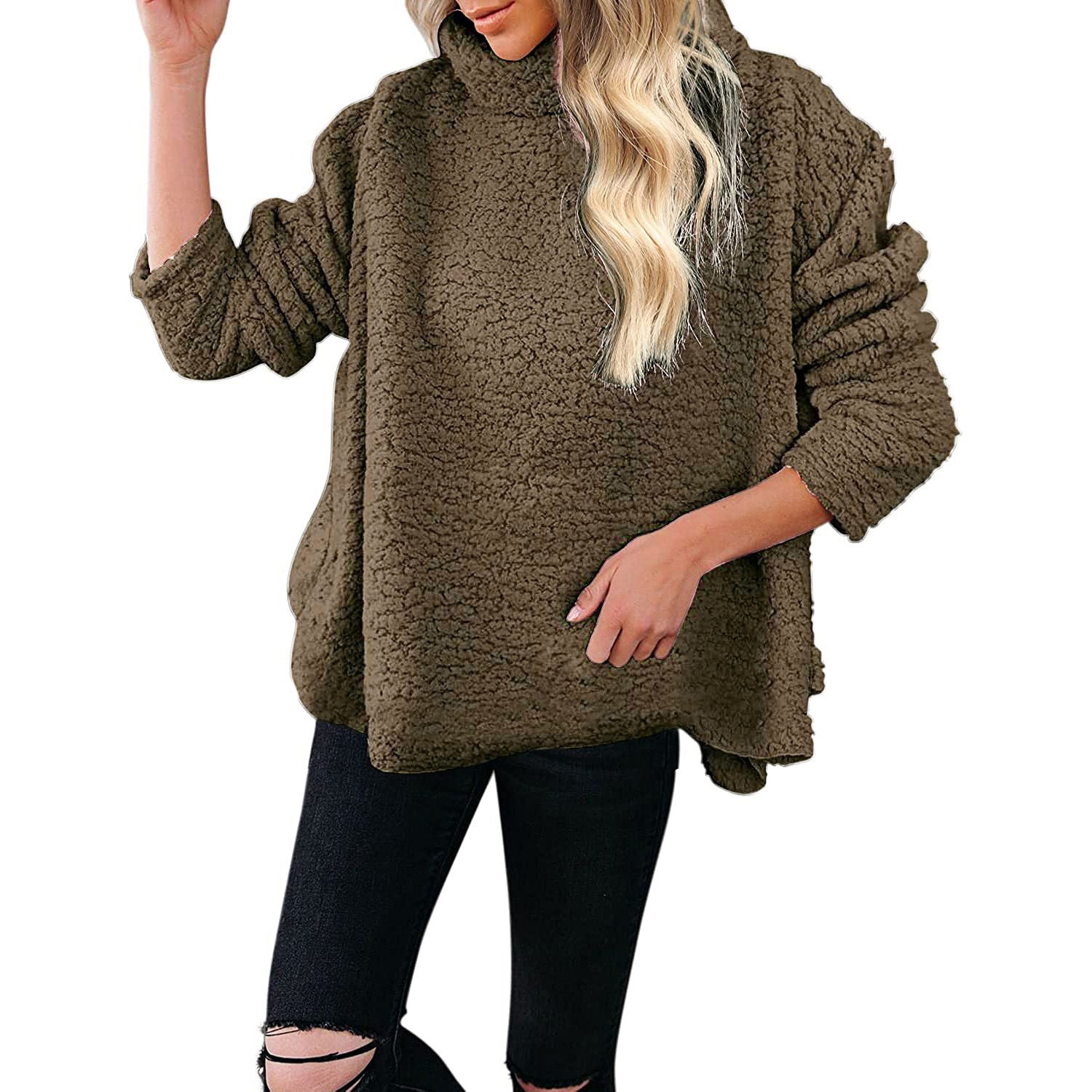 Casual Oversized Fleece Pullover