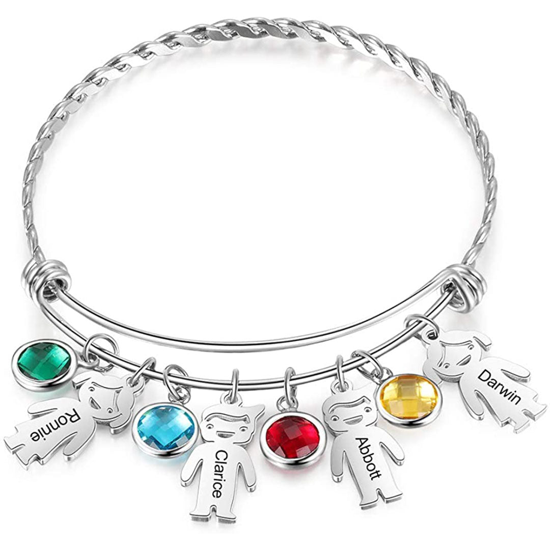 Personalized Kids Birthstones Bracelet