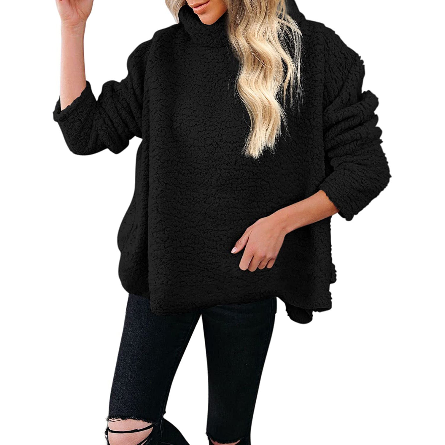 Casual Oversized Fleece Pullover