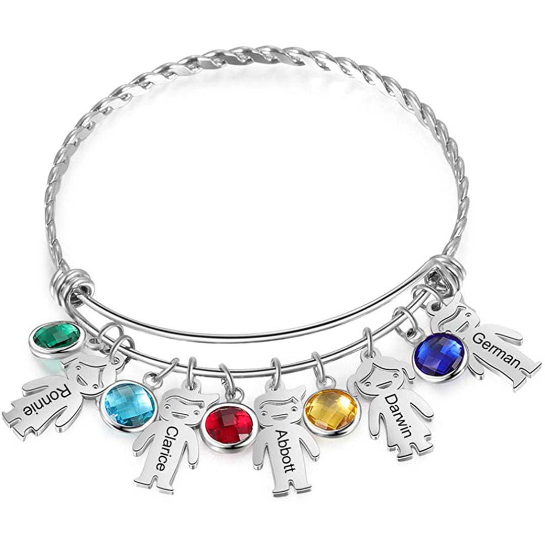 Personalized Kids Birthstones Bracelet