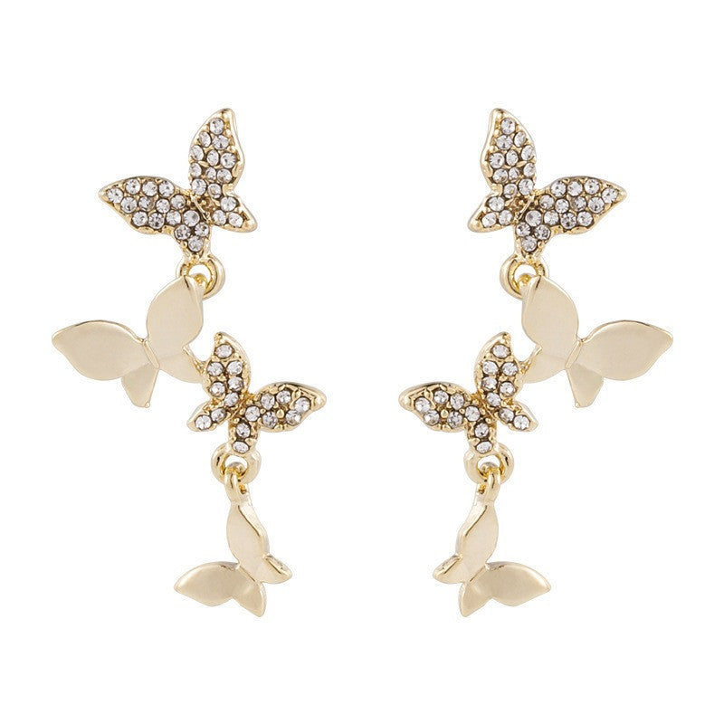 Butterfly Linear Drop Earrings