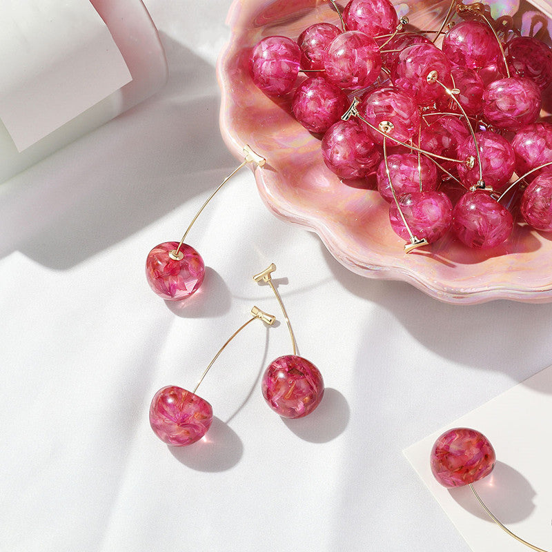 Pink Cherry Earrings