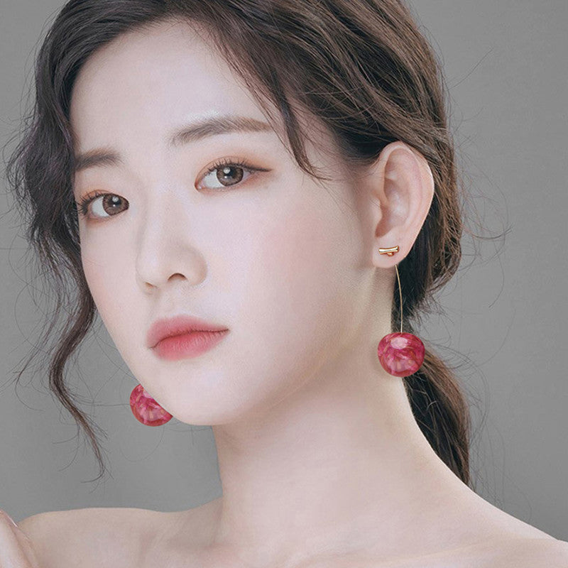 Pink Cherry Earrings