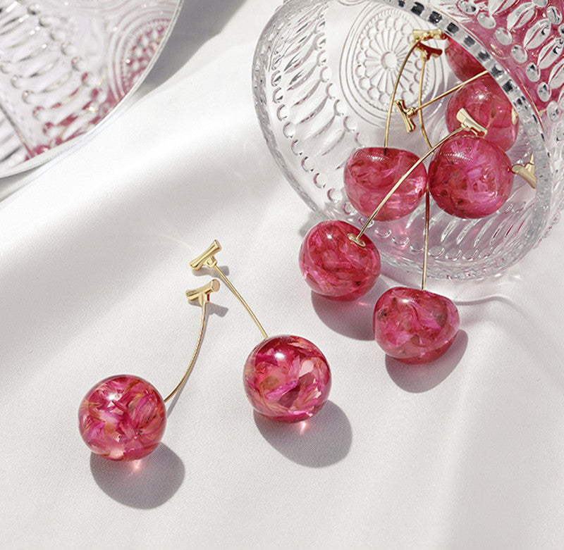 Pink Cherry Earrings