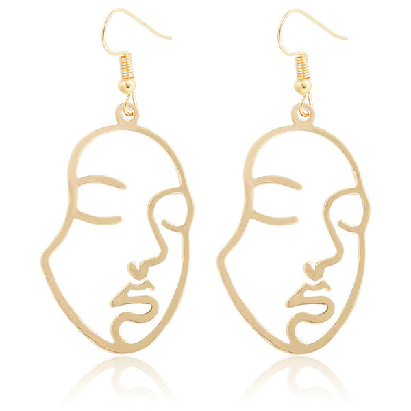 Face Silhouette Lady Earrings