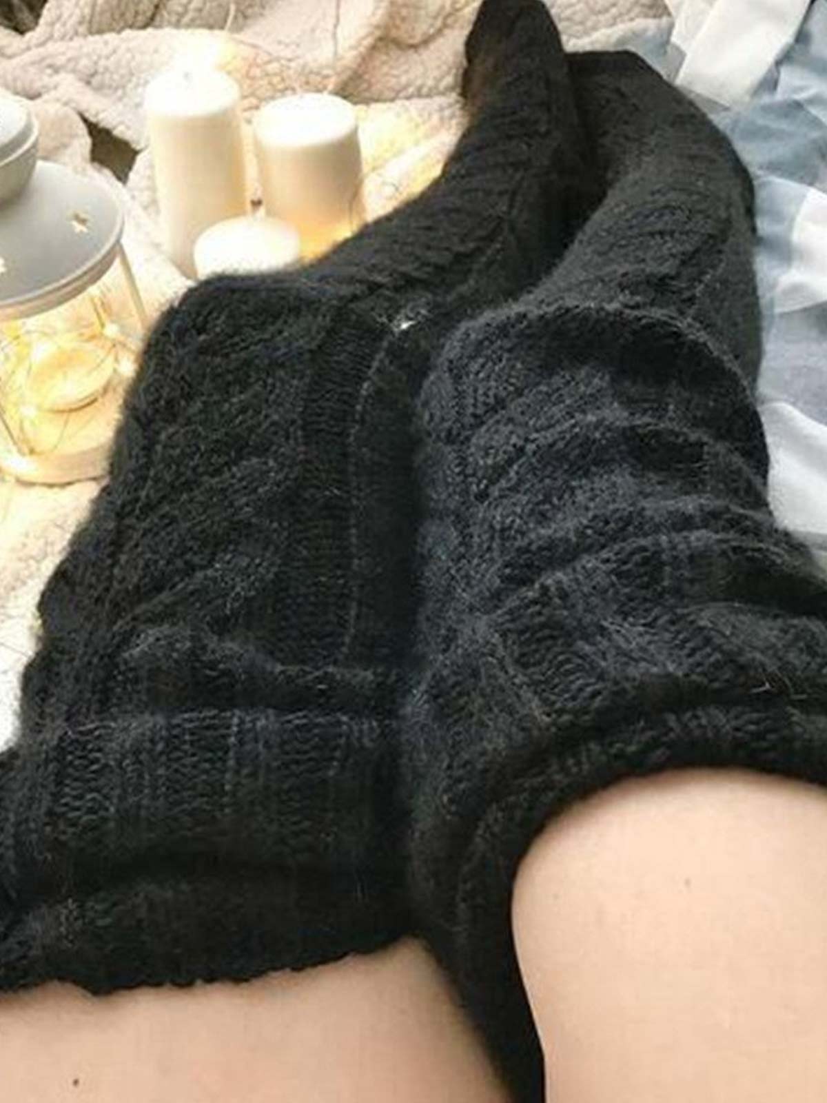 Warm Over Knee Extra Long Knitted Socks